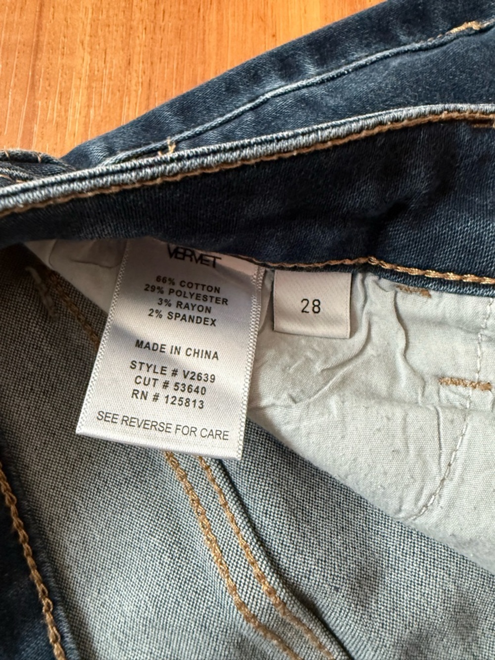 Vervet Dark Wash Slim Stretch Jeans size 28 - Picture 7 of 11